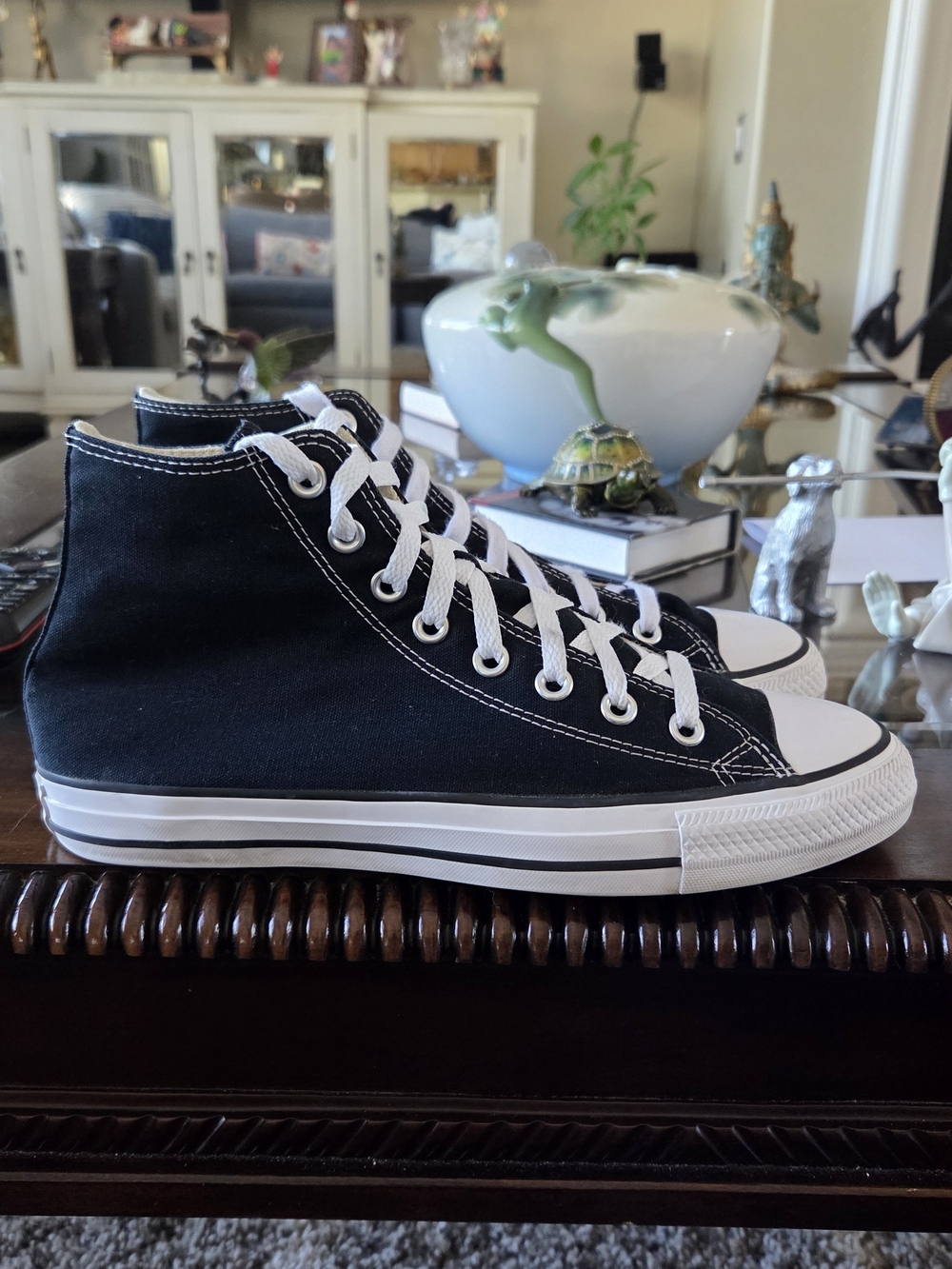 Converse Black and White High Top Canvas Sneakers